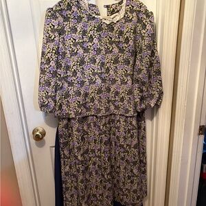 Floral Purple Dress‎